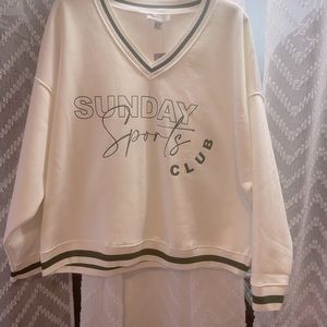 V-neck Varsity sweater